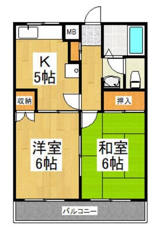 コーポチェリーの物件間取画像